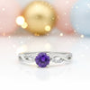 Round Cut Amethyst Ring 2.80 Ct. 925 Sterling Silver Eternity Band Gift for Her