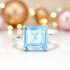2.65 Ct. Topaz Square Cut Ring 925 Sterling Silver Women Fine Jewelry for Women