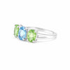Green Amethyst Oval Ring 2.00 Ct. 925 Sterling Silver Stackable Eternity Band Gi