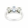 Green Amethyst Oval Ring 2.00 Ct. 925 Sterling Silver Stackable Eternity Band Gi
