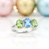 Green Amethyst Oval Ring 2.00 Ct. 925 Sterling Silver Stackable Eternity Band Gi