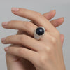 Pearl Round Solitaire Ring 1.20 Ct. 925 Sterling Silver Anniversary Fine Jewelry