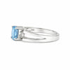 Blue Aquamarine Oval Cut Solitaire Ring 2.10 Ct. 925 Sterling Silver Gift for He