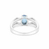 Blue Aquamarine Oval Cut Solitaire Ring 2.10 Ct. 925 Sterling Silver Gift for He