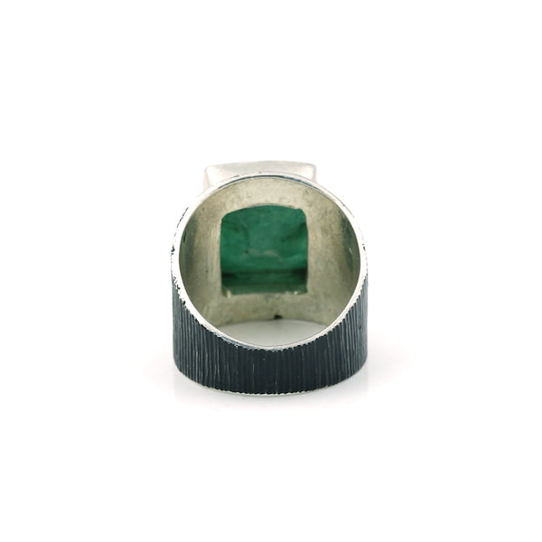 1.95 Ct. Emerald Emerald Solitaire Ring 925 Sterling Silver Anniversary Fine Jew