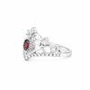 Red Garnet Solitaire Ring 4.50 Ct. Round Cut 925 Sterling Silver Stackable Band