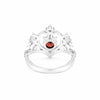 Red Garnet Solitaire Ring 4.50 Ct. Round Cut 925 Sterling Silver Stackable Band