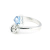 3.25 Ct. Aquamarine Trillion Cut Ring 925 Sterling Silver Women Fine Jewelry