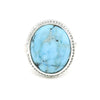 Turquoise Gemstone Ring 3.54 Ct. Oval Cut 925 Sterling Silver Valentine's Day Gi