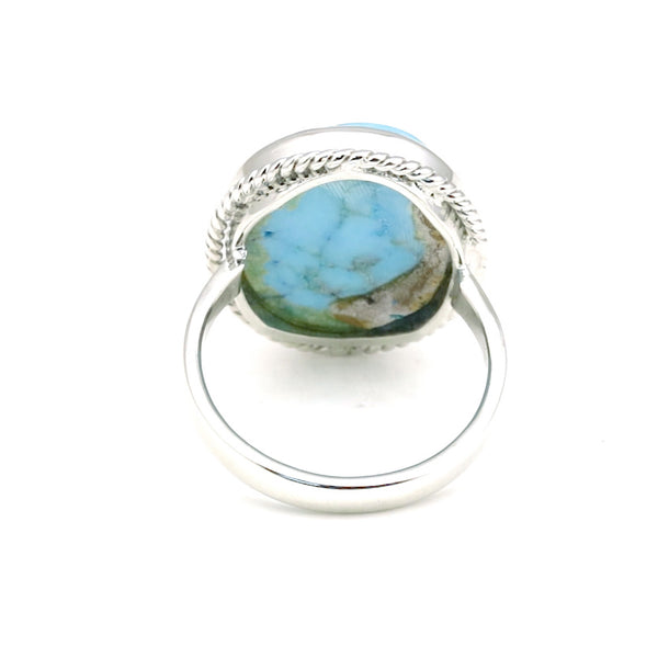 Turquoise Gemstone Ring 3.54 Ct. Oval Cut 925 Sterling Silver Valentine's Day Gi