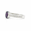 2.25 Ct. Purple Amethyst Ring Oval Cut 925 Sterling Silver Eternity Band Fine Gi