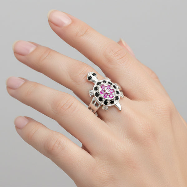 Pink Ruby Round Cut Solitaire Ring 2.28 Ct. 925 Sterling Silver Gift for Her