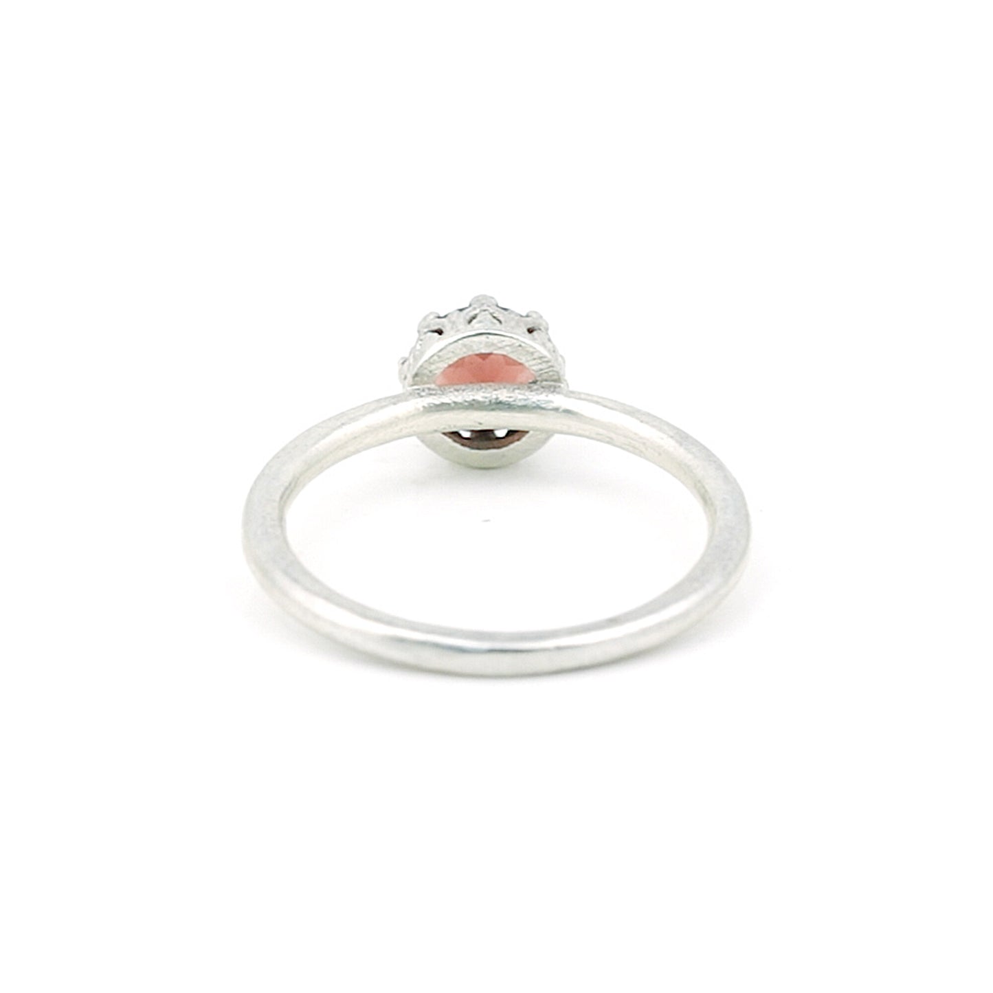 Jewelry Round Cut Red Garnet Ring in 925 Sterling Silver for Her Statement Piece