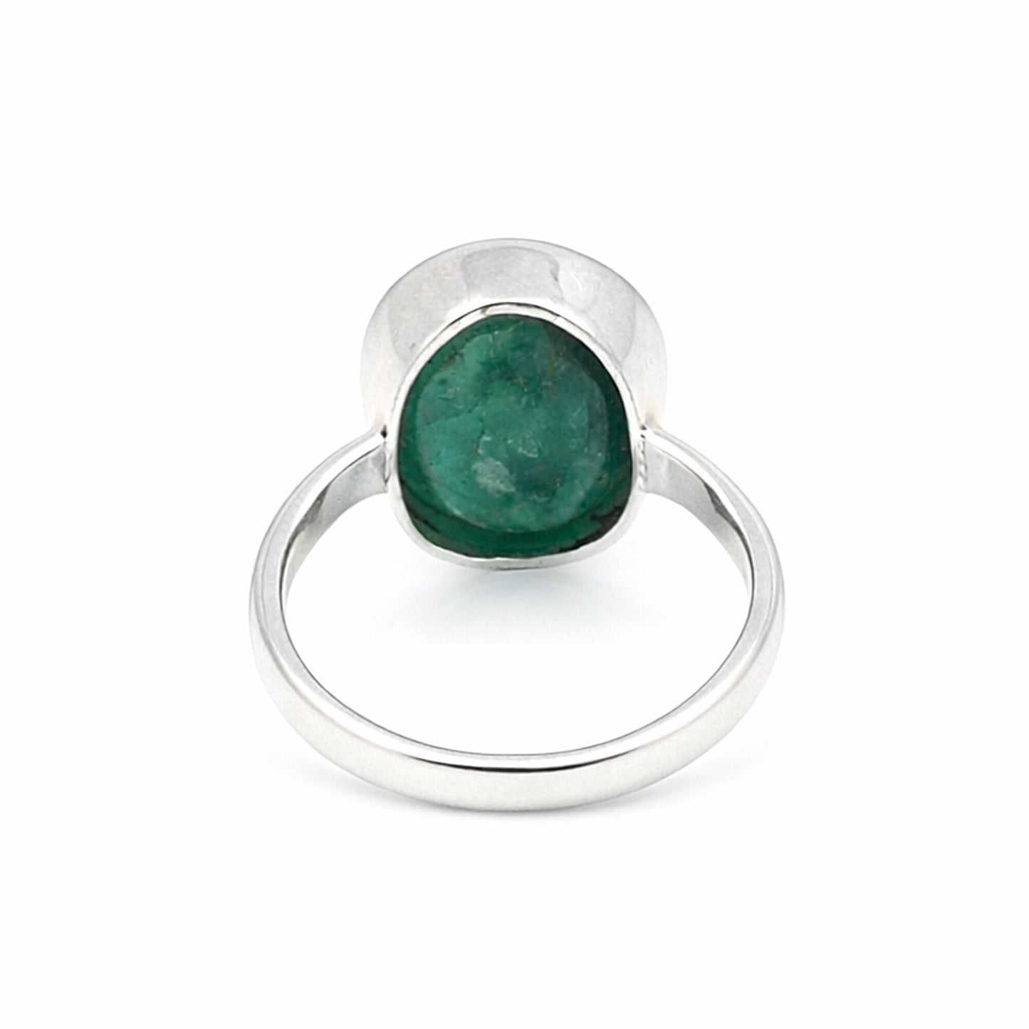 Certified Oval Cut Green Emerald 8.00 Ct Ring in 925 Sterling Silver for Women