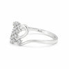 Certified Designer White Moissanite Round Ring in 925 Sterling Silver for Her