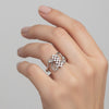 Certified Designer White Moissanite Round Ring in 925 Sterling Silver for Her