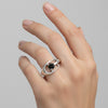 Certified Round Brown Topaz Ring in 925 Sterling Silver for Women Cocktail Style