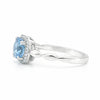 Certified Blue Aquamarine 5.50 Ct Round Cut Ring 925 Sterling Silver for Wedding
