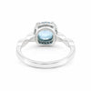 Certified Blue Aquamarine 5.50 Ct Round Cut Ring 925 Sterling Silver for Wedding