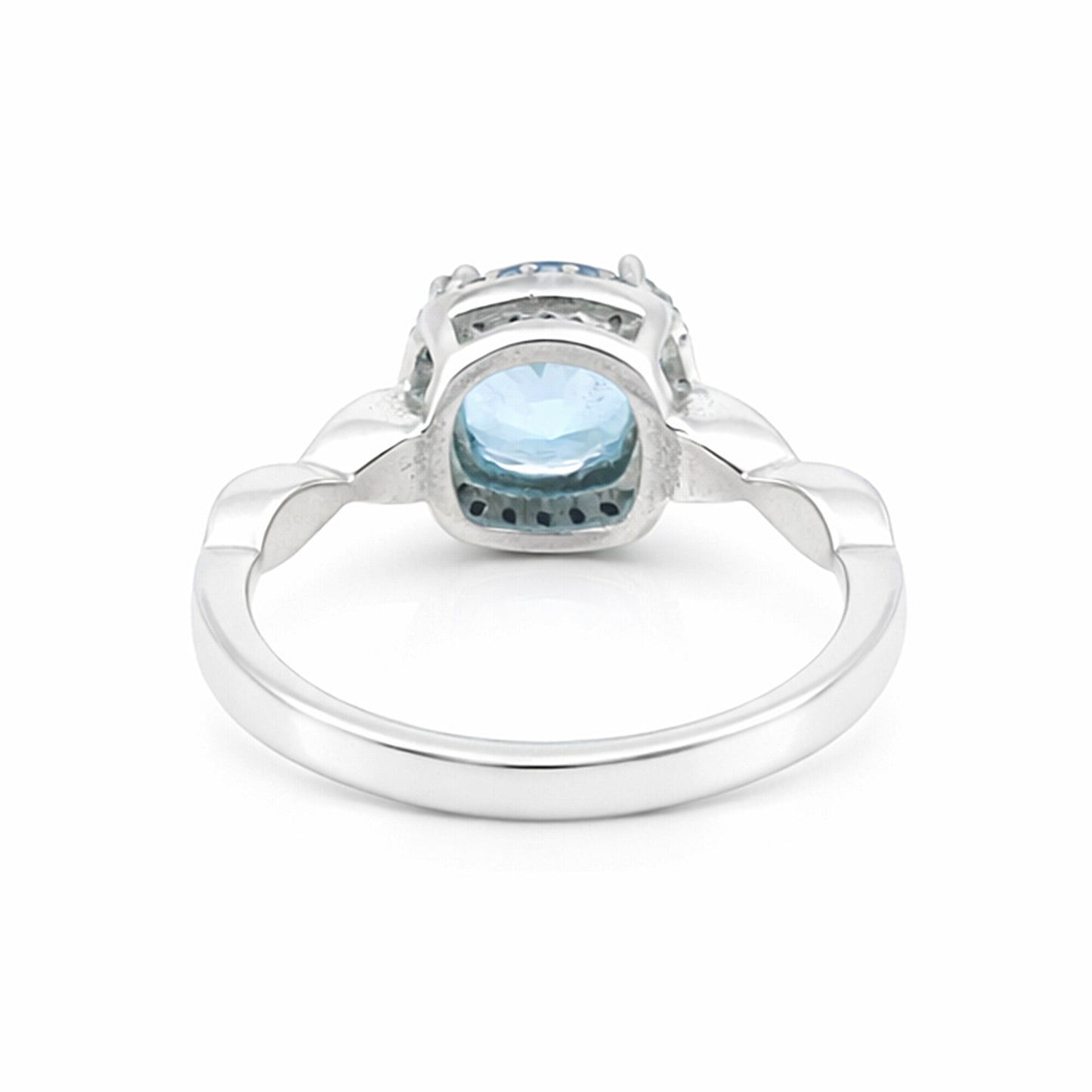 Certified Blue Aquamarine 5.50 Ct Round Cut Ring 925 Sterling Silver for Wedding