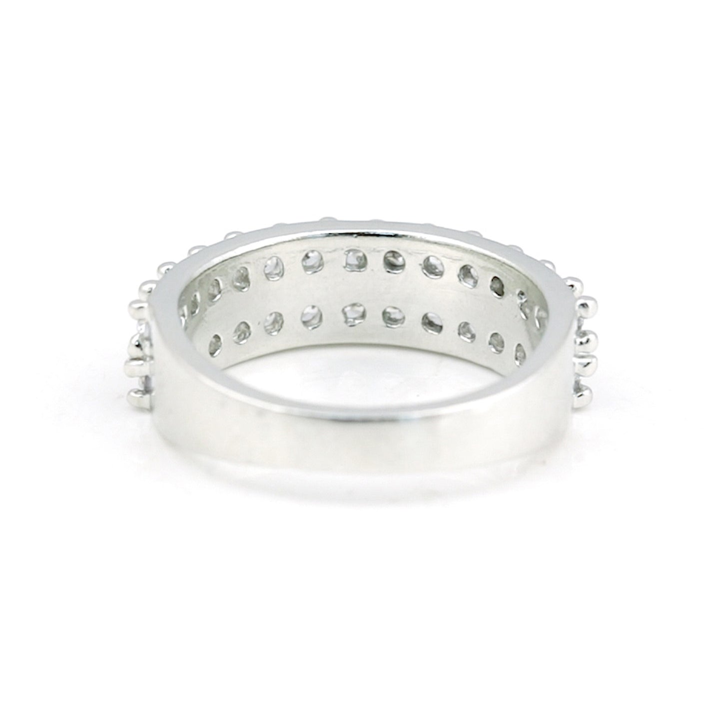 Round Cut White Moissanite Ring Solitaire in 925 Sterling Silver for Engagement