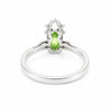 Green Amethyst Round Ring Set in 925 Sterling Silver for Her Trendy Pick