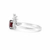 Women Oval Red Garnet Ring Handcrafted in 925 Sterling Silver for Wedding