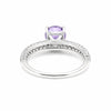 925 Sterling Silver Purple Amethyst Round Cut Ring for Women Timeless Design