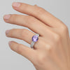925 Sterling Silver Purple Amethyst Round Cut Ring for Women Timeless Design