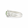 Certified Fashion Green Amethyst Oval Ring in 925 Sterling Silver for Her