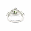 Certified Fashion Green Amethyst Oval Ring in 925 Sterling Silver for Her