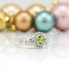 Certified Fashion Green Amethyst Oval Ring in 925 Sterling Silver for Her