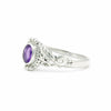 Handmade Oval Cut Purple Amethyst Ring in 925 Sterling Silver for Wedding