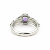 Handmade Oval Cut Purple Amethyst Ring in 925 Sterling Silver for Wedding