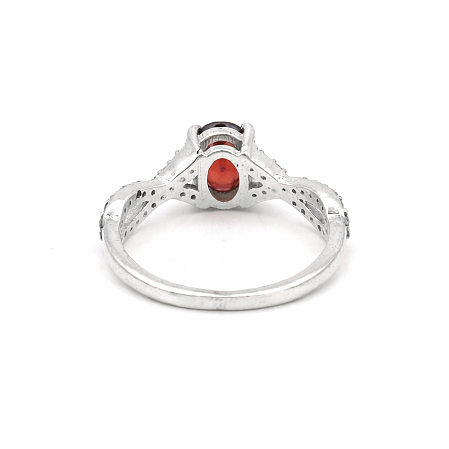 Red Ruby Oval Cut Ring 3.50 Ct in 925 Sterling Silver for Engagement Chic Design