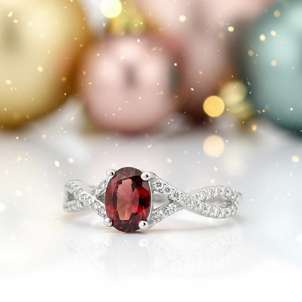 Red Ruby Oval Cut Ring 3.50 Ct in 925 Sterling Silver for Engagement Chic Design