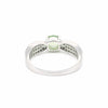 Green Amethyst 7.20 Ct Round Cut Ring in 925 Sterling Silver for Her Chic Design