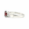 Red Garnet Ring Oval Cut 7.00 Ct 925 Sterling Silver Gift for Her Modern Design