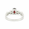 Red Garnet Ring Oval Cut 7.00 Ct 925 Sterling Silver Gift for Her Modern Design