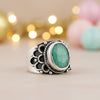 Green Emerald Ring Oval Cut 7.50 Ct 925 Sterling Silver Gift for Her Chic Design
