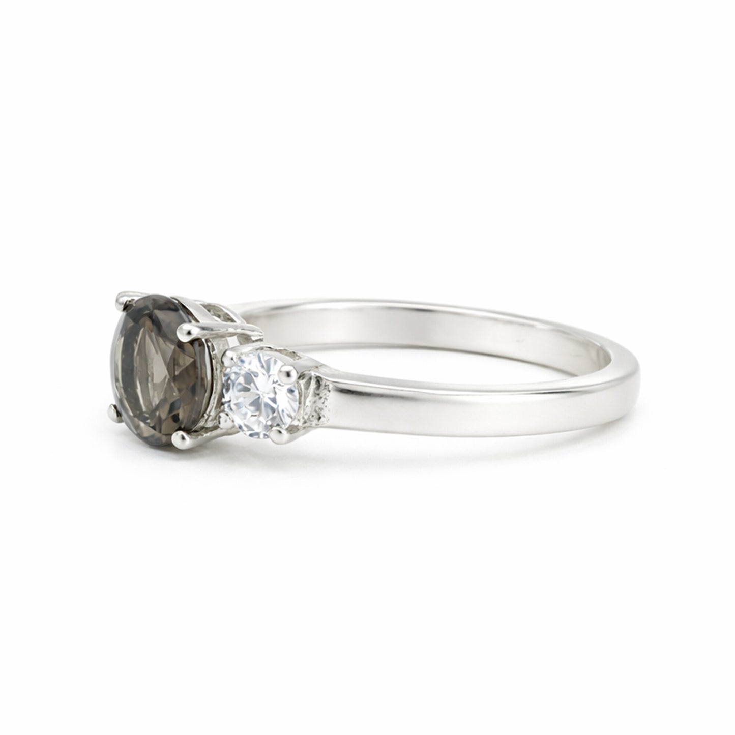 Certified Round Cut Brown Topaz 7.00 Ct Ring in 925 Sterling Silver for Women