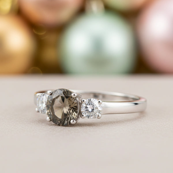 Certified Round Cut Brown Topaz 7.00 Ct Ring in 925 Sterling Silver for Women
