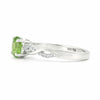 Elegant Round Green Amethyst Ring Handcrafted in 925 Sterling Silver for Women