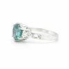 Blue Moissanite Ring 4.85 Ct Round Cut 925 Sterling Silver for Wedding