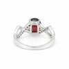 Certified Red Garnet Oval Ring Crafted in 925 Sterling Silver Gift for Her
