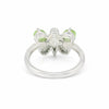 Green Amethyst Pear Cut Ring 5.65 Ct in 925 Sterling Silver for Women Boho Style