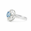 Round Blue Aquamarine Ring Crafted in 925 Sterling Silver for Her Everyday Wear