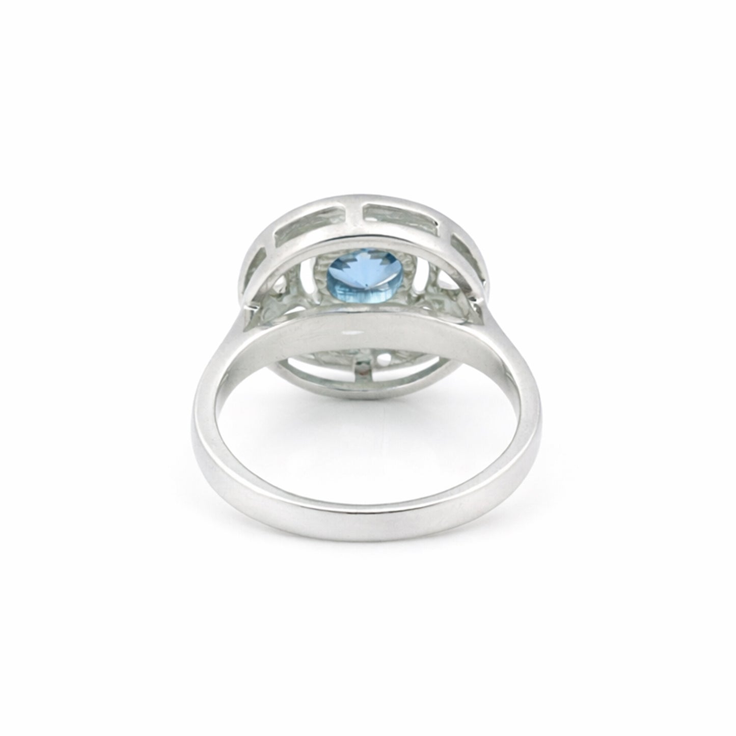 Round Blue Aquamarine Ring Crafted in 925 Sterling Silver for Her Everyday Wear