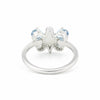 Certified Jewelry Pear Cut Blue Aquamarine Ring in 925 Sterling Silver
