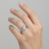 Certified Jewelry Pear Cut Blue Aquamarine Ring in 925 Sterling Silver